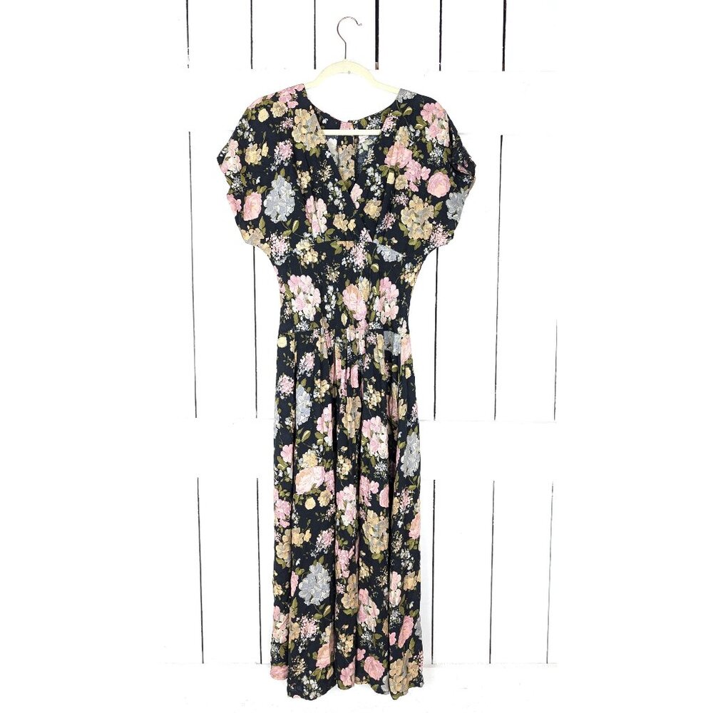 Vintage 90s All That Jazz floral maxi dress